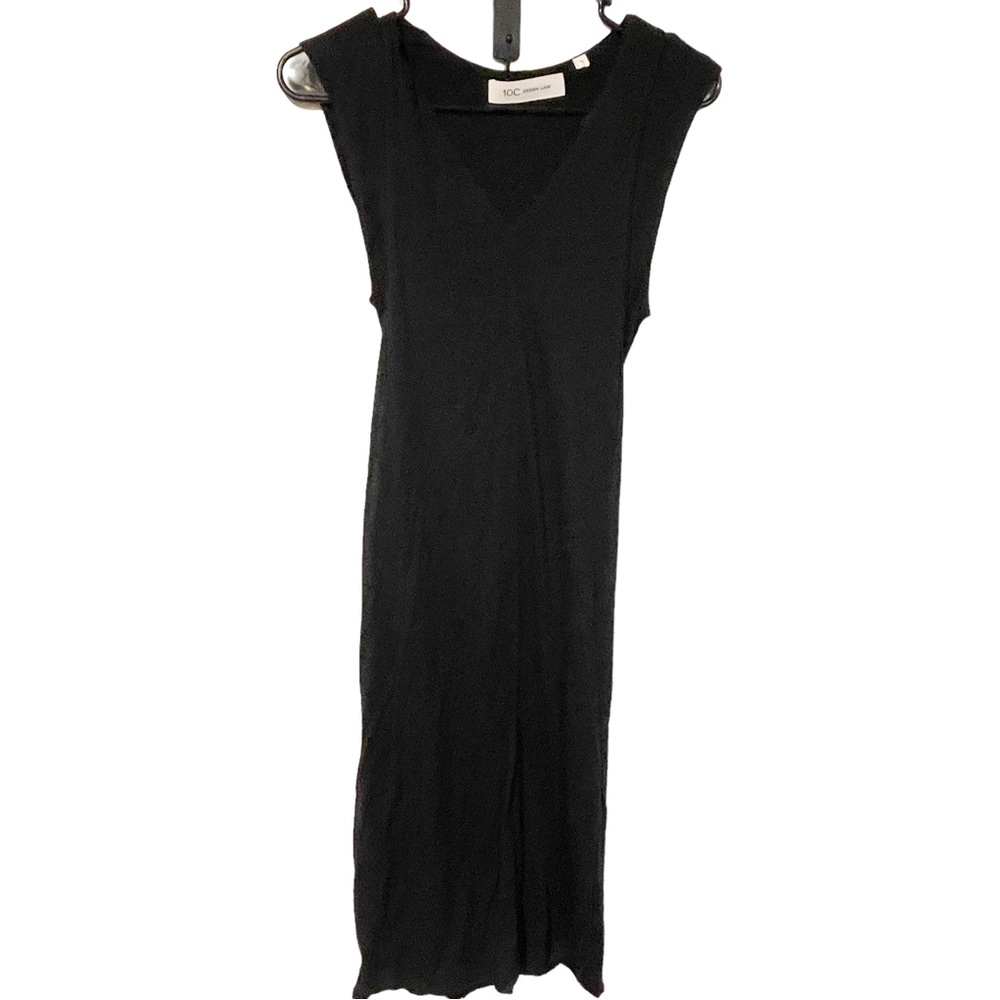 10C Derek Lam Size Small Black Racerback Knotted Tank Maxi Dress